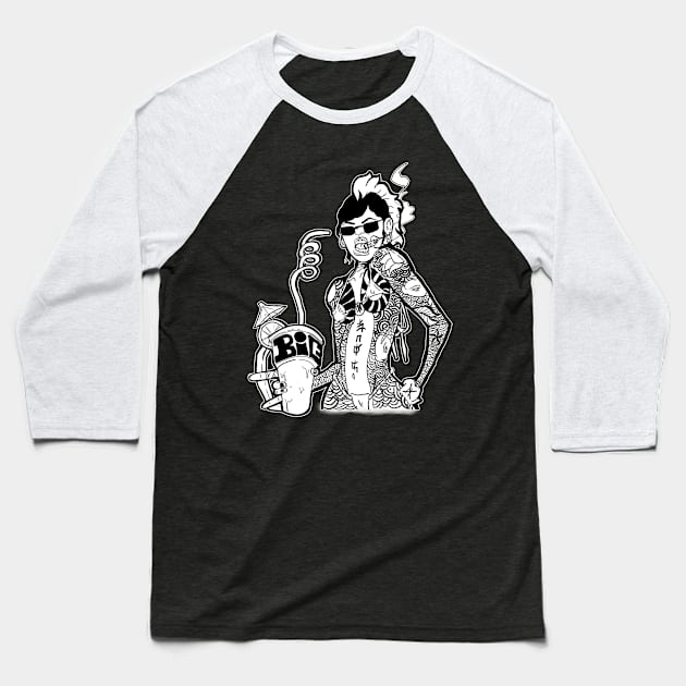 !YAKUZA PUNCH! Baseball T-Shirt by DRTYBRD